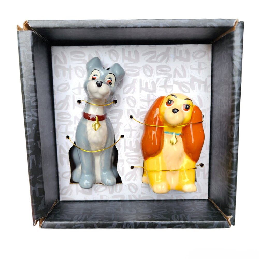 Disney Lady and The Tramp Salt & Pepper Shakers Set Collectible